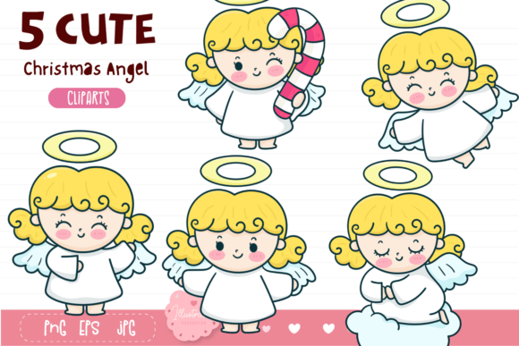 Christmas Angel Happy New Year Cartoon Illustration Review