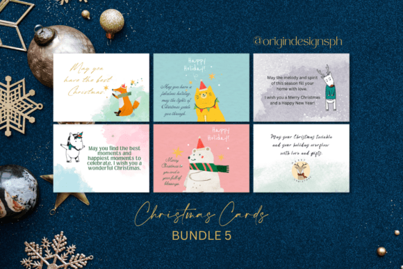 Christmas Cards-Printable 5: A Festive Illustration for Creative Projects