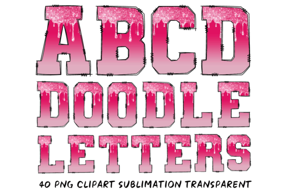 Christmas Dripping Glitter Alphabet 9 for Illustrations