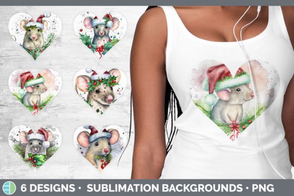 Christmas Mouse Hearts Clipart Sublima Review