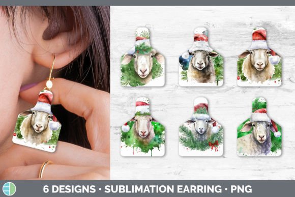 Christmas Sheep Cow Tag Earring Sublim Review