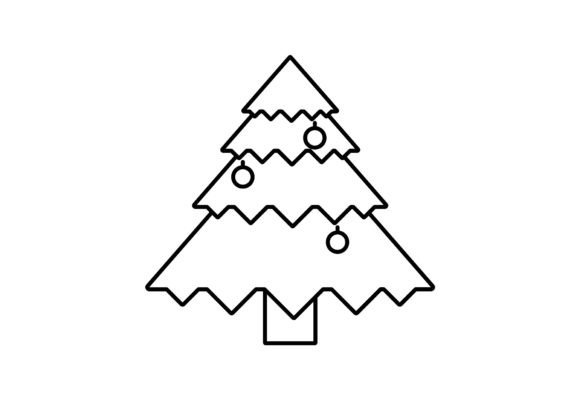 Christmas Tree Outline Vector Illustrations