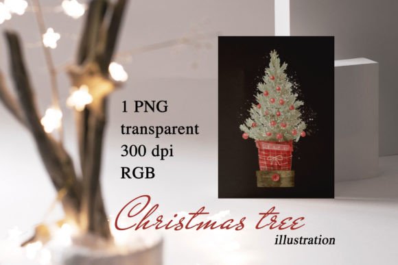Christmas Tree PNG Illustration for Digital Sellers