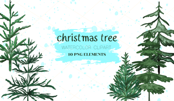 Christmas Tree Water Color Illustration Review