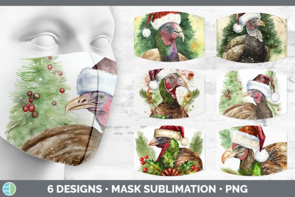 Christmas Turkey Mask Sublimation Bund for Local Branding