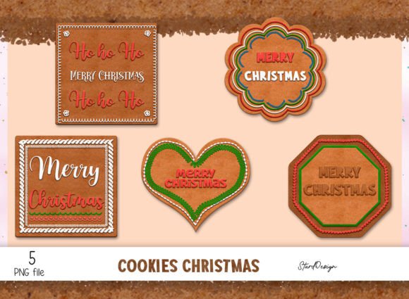 Cookies Christmas Illustration for Design Projects