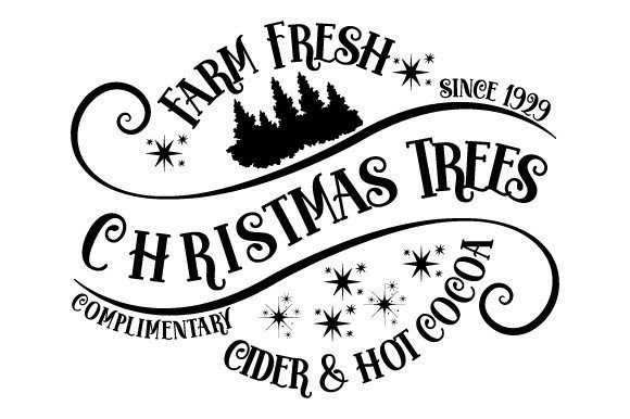 Farm Fresh Christmas Trees EPS SVG PNG Illustrations