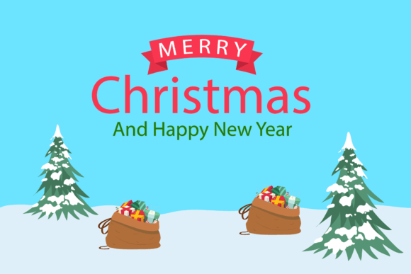 Merry Christmas and Happy New Year Illustrations