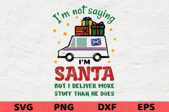 Santa Postal Worker Christmas Illustration