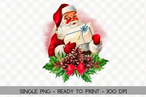 Vintage Santa Christmas Clipart Illustrations